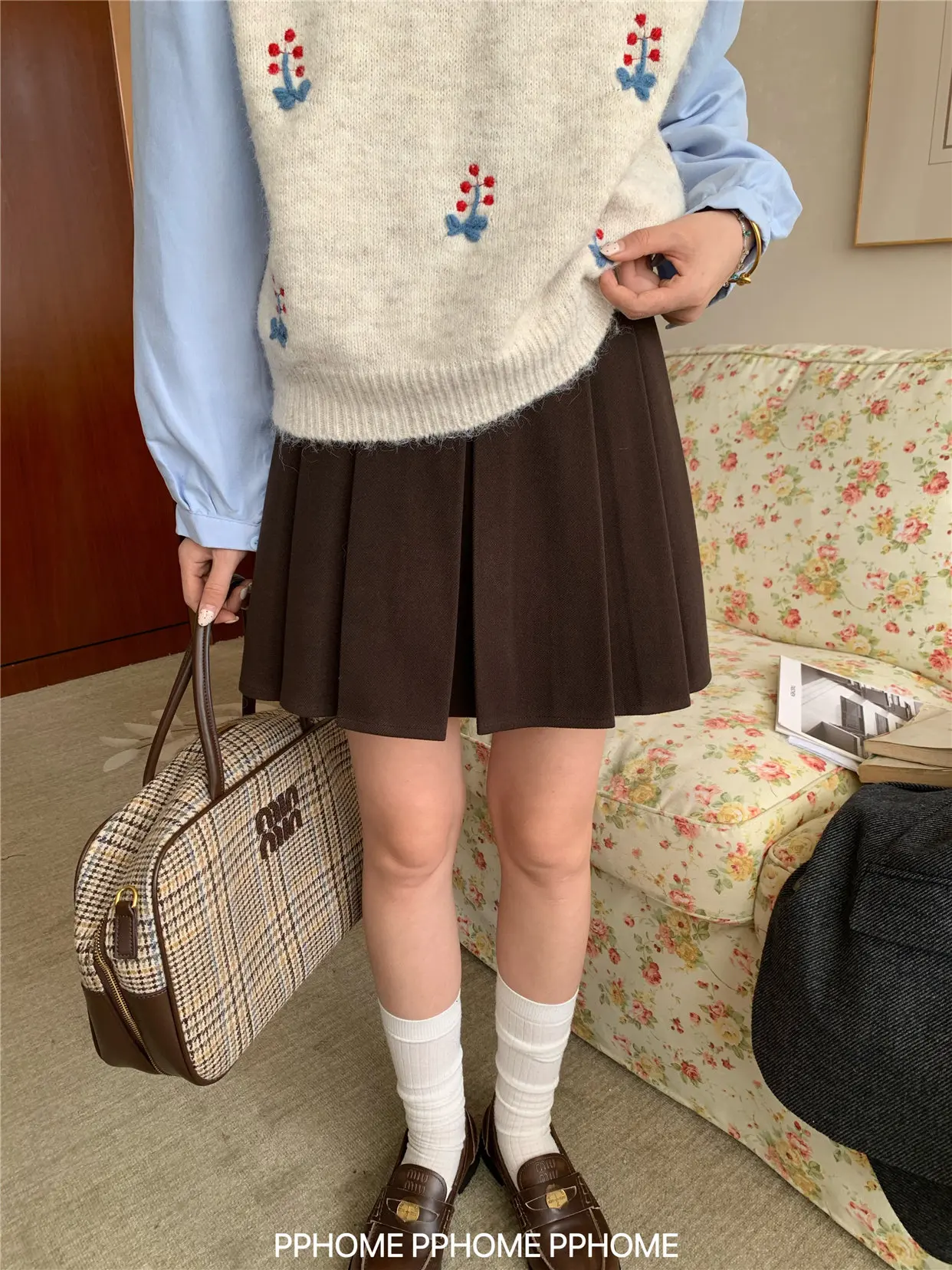 ZHISILAO New A-line Pleated Skirts Women Solid Casual Woolen High Waist Skirts Autumn Winter 2025