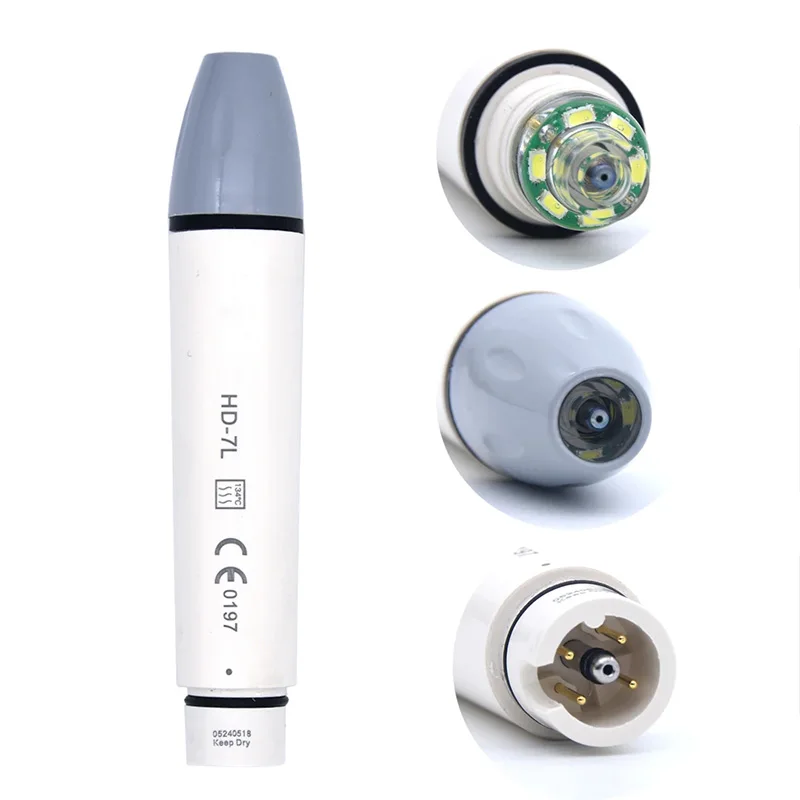 

Bonito Dent V2 LED Dental Built-in Ultrasonic Scaler Handpiece LED Light HD-7L HD-7H Fit EMS UDS NSK SATELEC Dental Tools