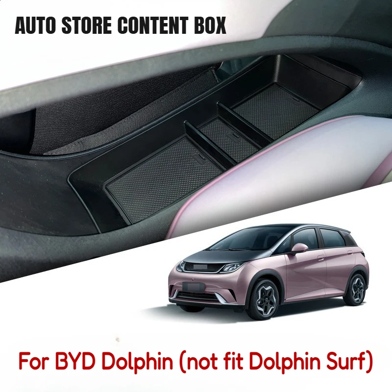

For BYD Dolphin (not Fit Dolphin Surf) Car Center Console Tray Central Lower Layer Storage Box Organizer Accessories Tidying