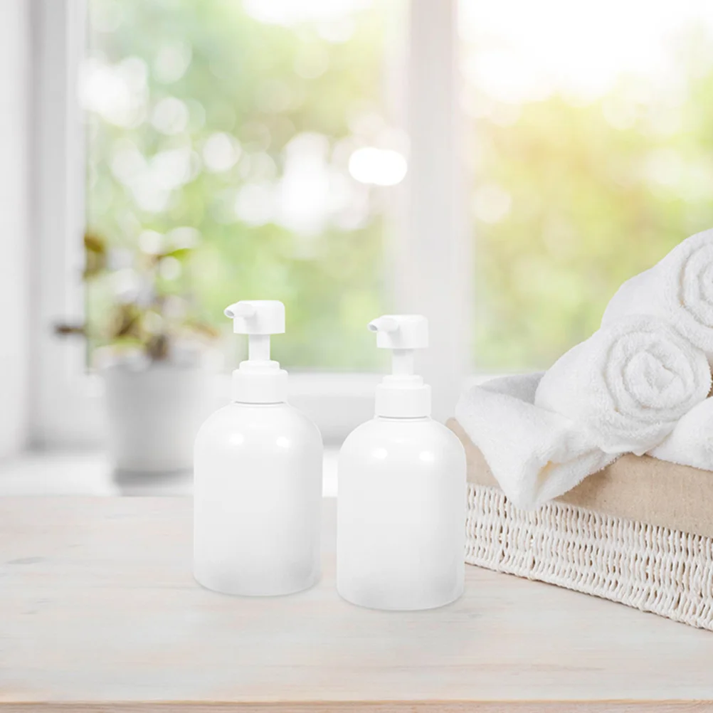 

TOVINANNA 4 Pcs White Soap Dispenser Shampoo Bottle Empty Pump for Bathroom Kitchen Pet Care Use