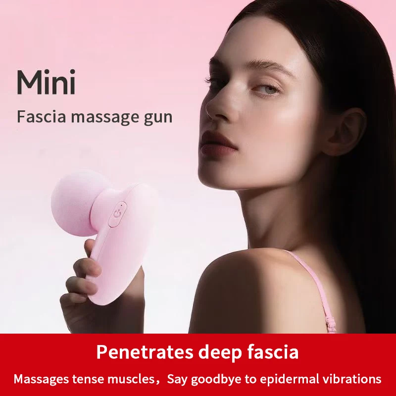 Portable Mini Electric Massage Gun Facial Body Percussion Pistol Deep Tissue Muscle Relaxation Pain Relief Massager