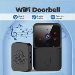 Campainha de vídeo WiFi sem fio, câmera HD, detecção de movimento PIR, segurança de alarme IR, campainha doméstica inteligente, interfone WiFi para casa, M8