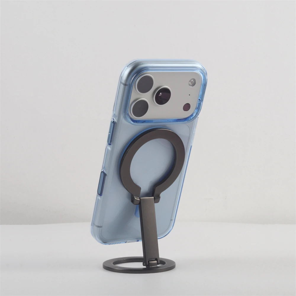 Luksusowe Przezroczyste Magnetyczne Etui z Ochronnym Bumperem do iPhone 18 17 16 Pro Max Kompatybilne z Bezprzewodowym Ładowaniem Magsafe, Przezroczysta Osłona z Ochroną Aparatu i Przyciskami — zdjęcie produktu 6