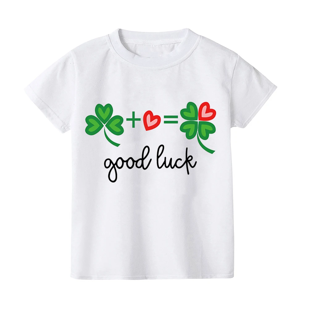 Kids Funny St Patrick\'s Day Tshirt Boys T-Shirt Clothes Girls St Patricks Lucky Tees Holiday Clothes Boys Girls Fashion Tee