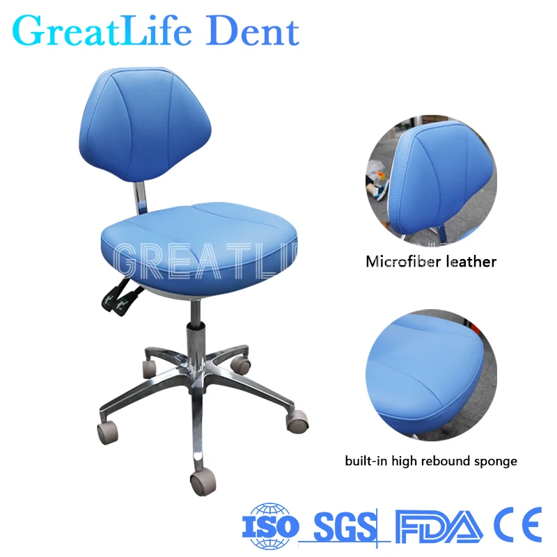 GreatLife Dent Medical Dental Dentist Surgical Nurse Doctor Stool Swivel Rolling Chair High Quality Modern Dentist Doctors Chair