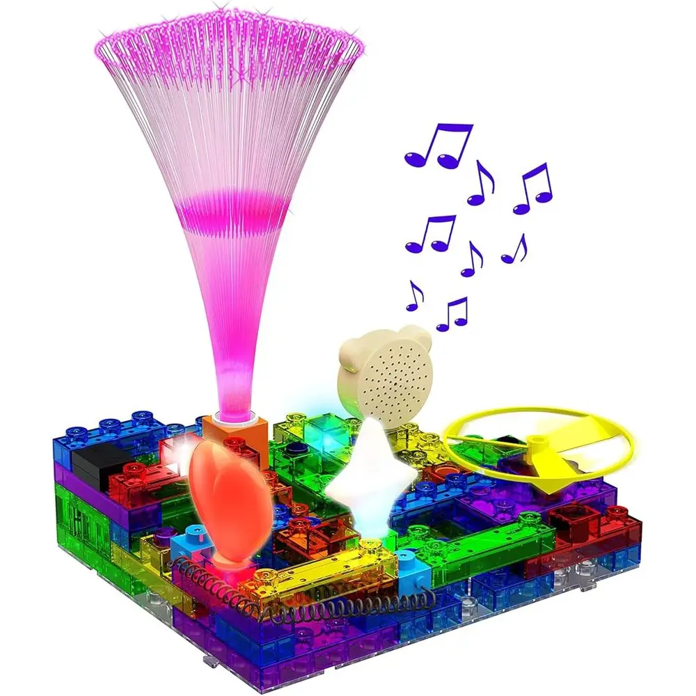 DIY-LED-FM-Radio-STEM-Kit: 395 interaktive elektrische Projekte für Kinder ab 8 Jahren, pädagogisches Bausteinspielzeug