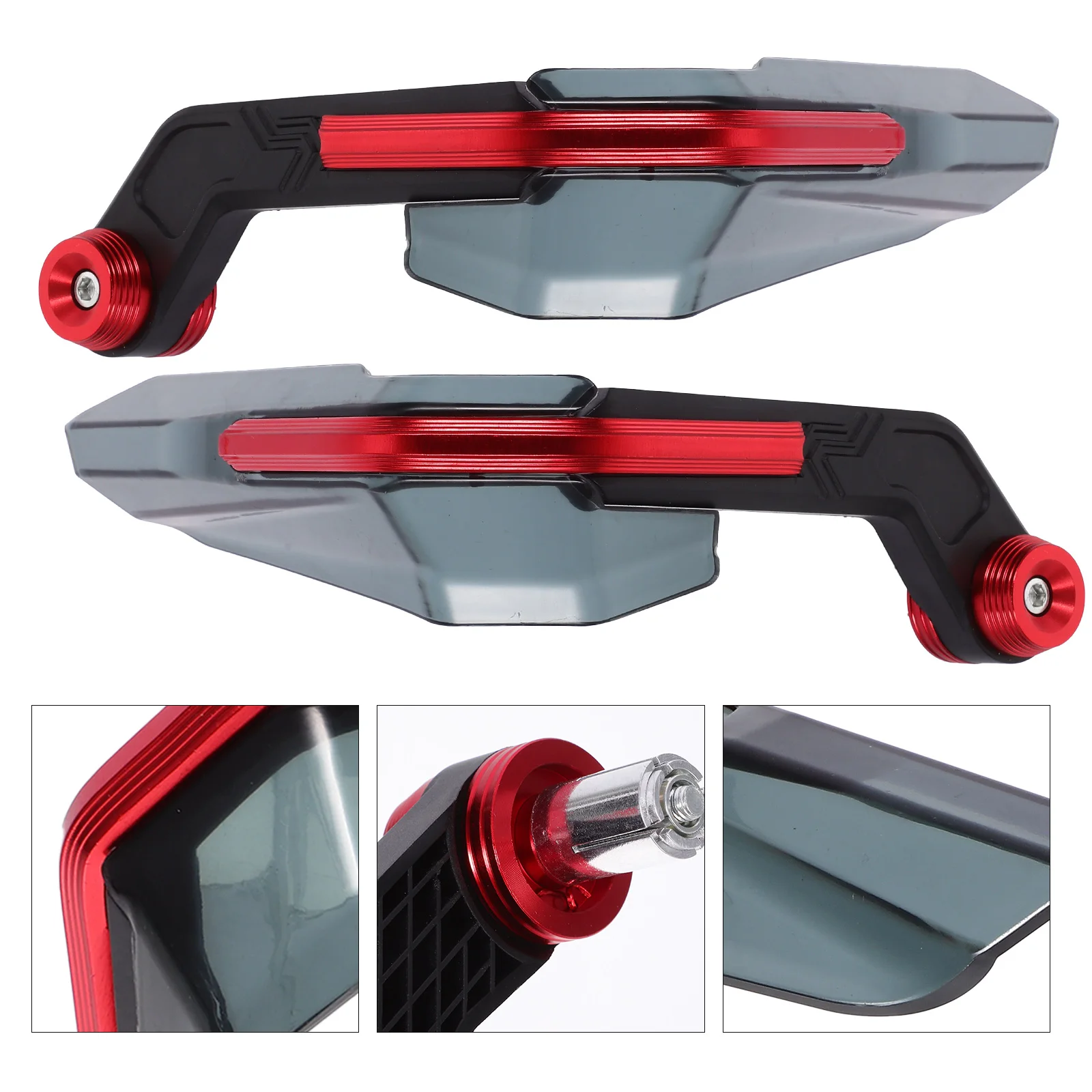 

2pcs Motorcycle Handguards Wind Protector Horn Windshield Universal Fit Electric Bikes Motorcycles Durable Plastic Aluminum