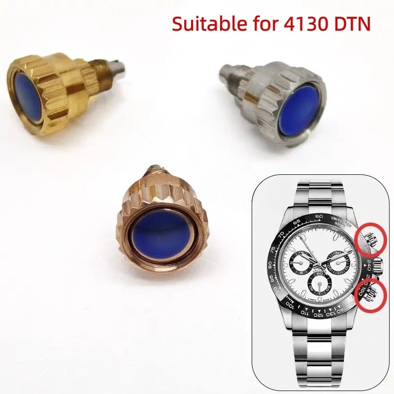 

Silver Stainless Steel Watch Pusher Button 2-Point Timing Key 4-Point Zeroing Key Button for 4130 DTN 116500 Chronograph Watch