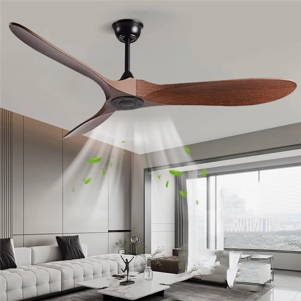 42 52 60 Inch Ceiling Fan Industrial Vintage ABS Ventilator No Light Remote Control Decorative Blower Retro Large Fans