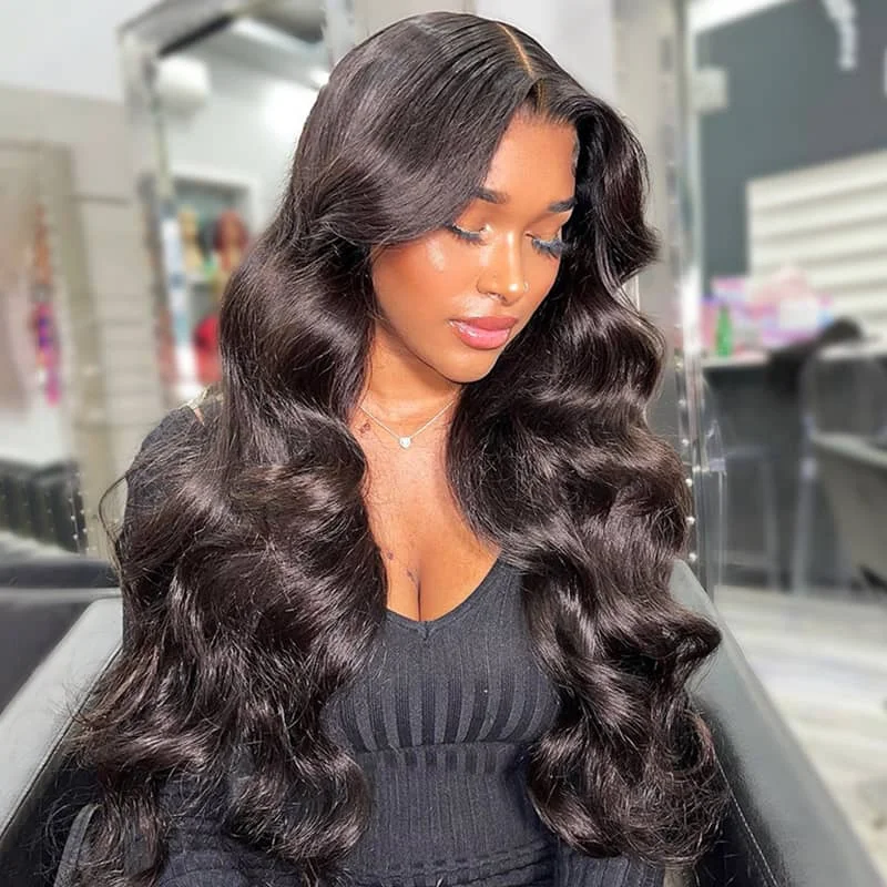 Body Wave Lace Front Wig Pre Plucked 4x4 5x5 Lace Closure Wig Human Hair Wig 32 Inch Transparent Lace Frontal Wig With Baby Hair