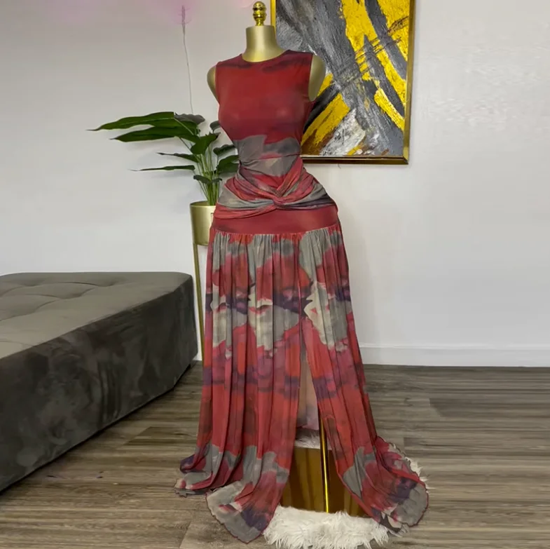 Französische elegante Party-Damenkleider, Y2K-Kleid, neues süßes, frisches Faltenrock mit V-Ausschnitt, hohe Taille, plissiertes Maxikleid, lange Kleider
