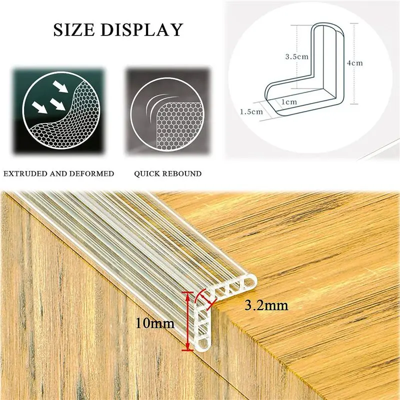 X18A-1Set حماة للزوايا والحواف للشرب 6 أمتار و4 واقيات زوايا تحمي الزوايا والحواف زوايا وحواف P #3