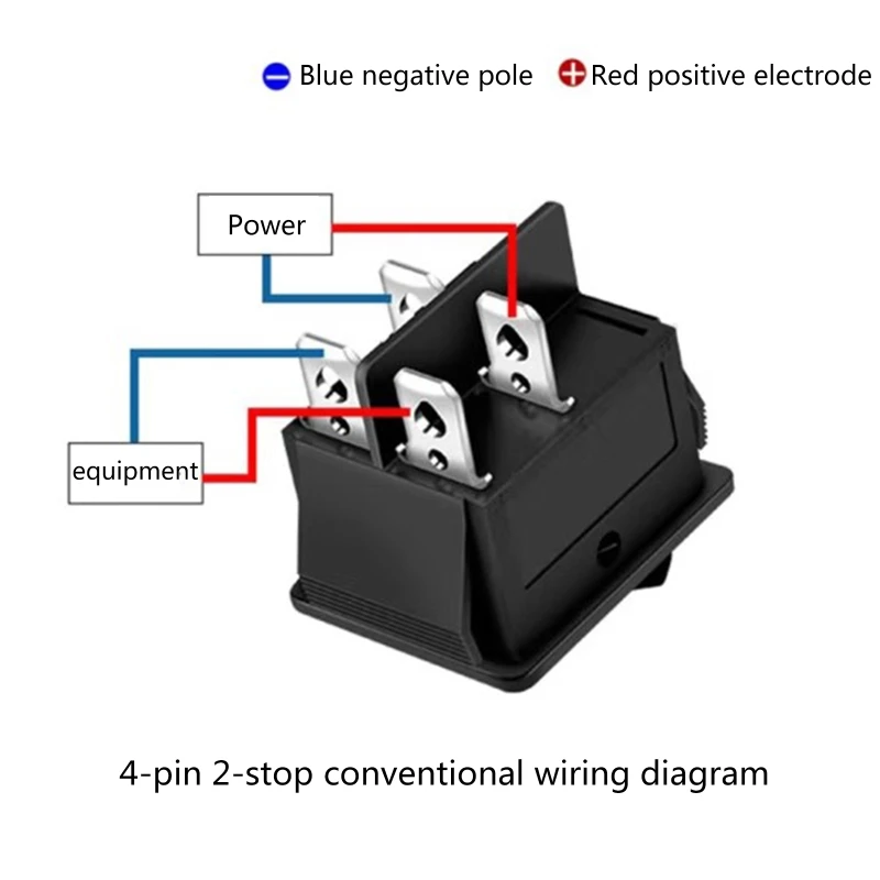 QM82 12V 35A 4 Pin Fog Light Daytime Running Lamp Headlight ON-OFF Rocker Switch with LED Indicator for Car Truck Marine Dash