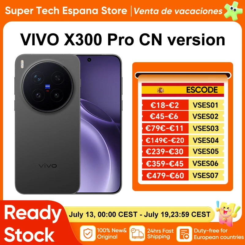 Vivo Procesador X300 Pro Dimensity 9500/3nm, batería de 6510mAh, carga rápida de 90W, pantalla AMOLED de 6,78 pulgadas, teleobjetivo Zeiss de 200MP