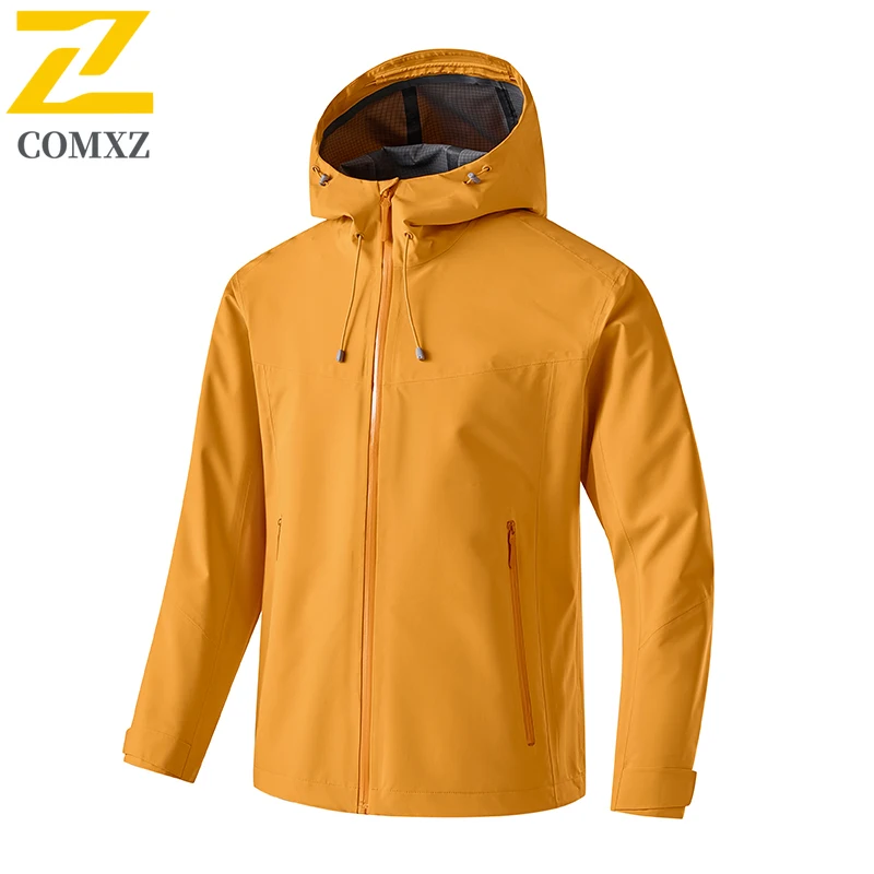 New Soft Shell Waterproof Jacket Men's Autumn Outdoor Mountain Wear-resistant Windbreaker Men Rock Climbing Travel Hooded Coats