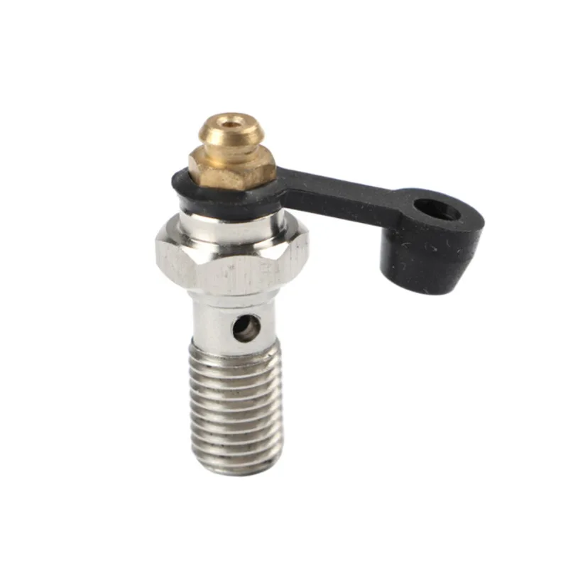 Motorcycle Brake Bleed Screw Banjo Bolt M10*1.25mm / 1.0mm Oil Nozzle  Throat Air Release Brake Caliper Cylinder Screw