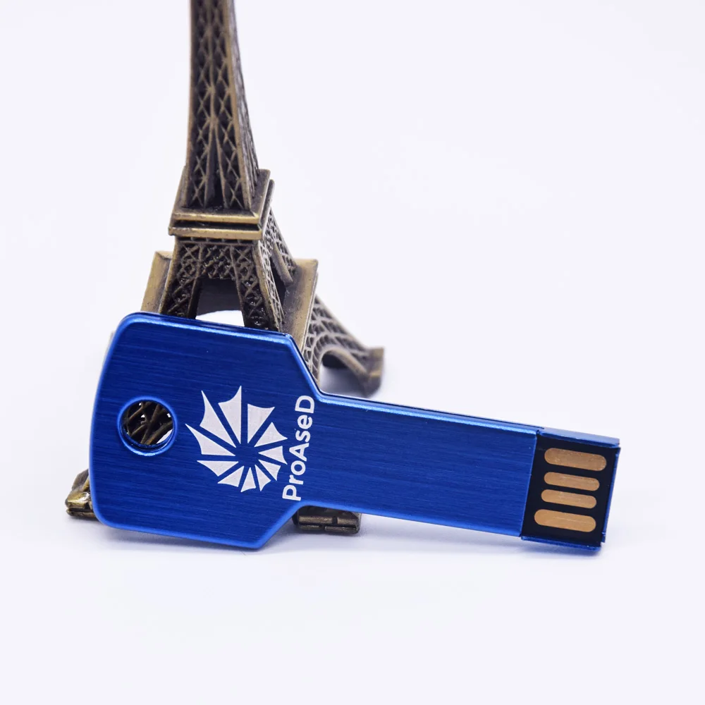 Metal Memória Pen Drive com logotipo personalizado, USB 2.0, U Stick, Flash Drive, Presente do negócio, 4GB, 8GB, 32GB, 16GB, 10pcs por lote