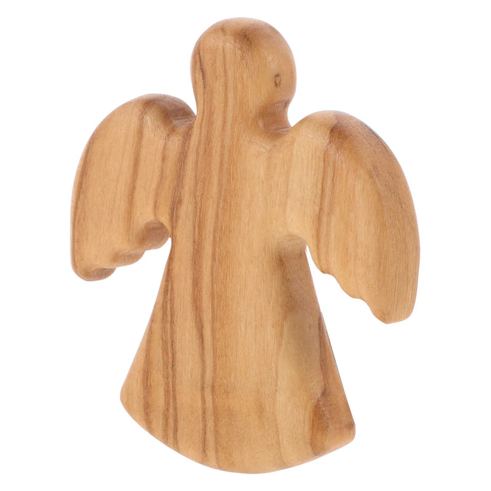

Wooden Angel Cross Statue Figurine Small Wood Crafts Rustic Christian Prayer Toy Tabletop Decorations Custom