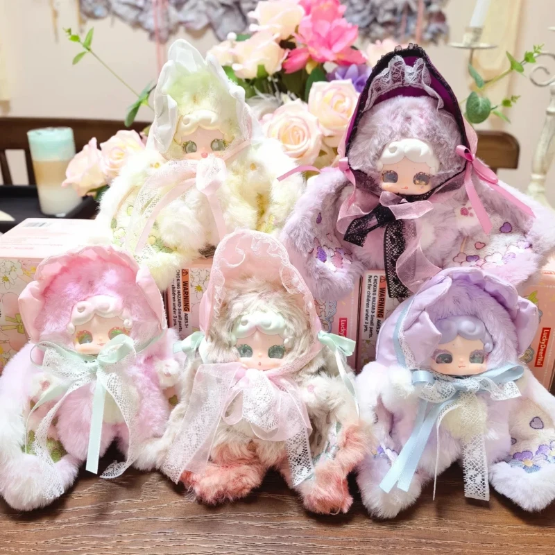 

LuckyDeer Good Night Bunny Blind Box Cute Lace Ribbon Doll Pendant Fluffy Collectible Keychain Ornament Surprise Gift For Girls