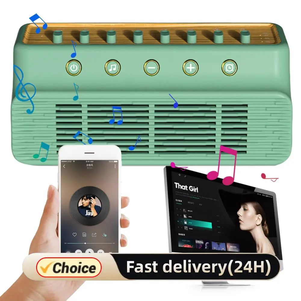 

Sleeping Aid Speaker with 8 Nature Sounds Nature Sound Music Box Type-C Rechargeable Sleep Sound Machine for Home Creative Gift