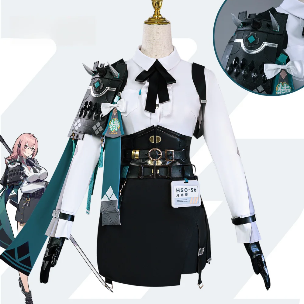 Tsukishiro Yanagi Cosplay Anime Spiel Zenless Zone Null Tsukishiro Yanagi Cosplay Kostüm Rosa Langes Haar Rollenspiel Schuhe
