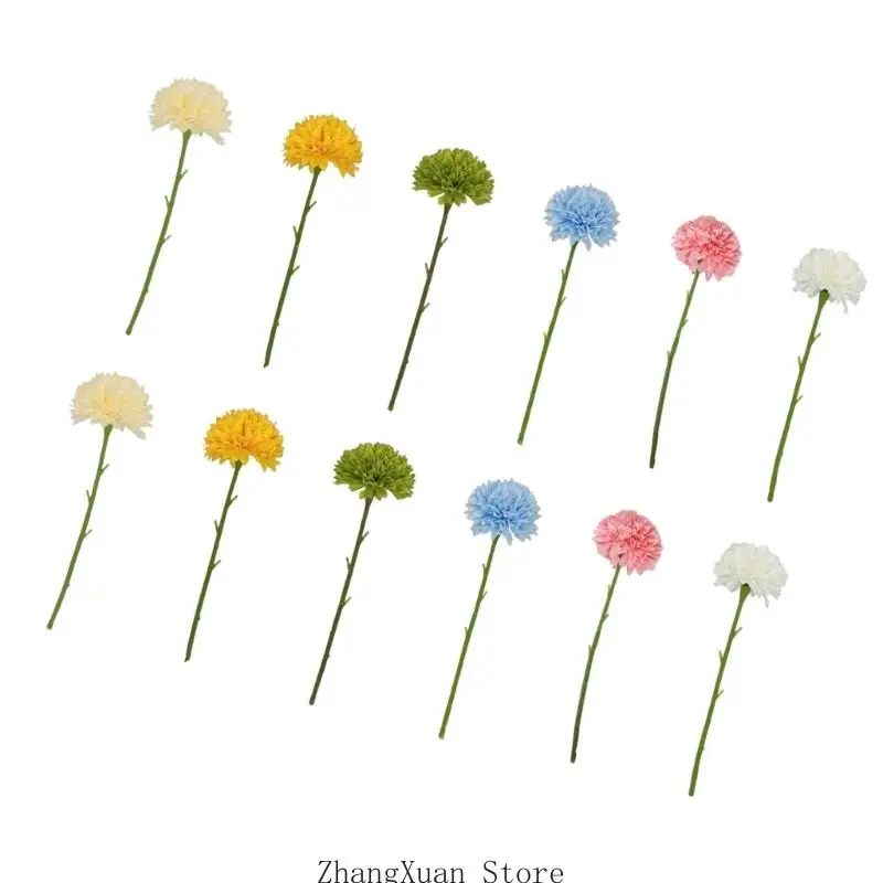 Künstlicher Blumenzweig in verschiedenen Farben, 12-teiliges Set für Vasenpräsentation, Regalakzent, Fenstergestaltung und – Detail 4