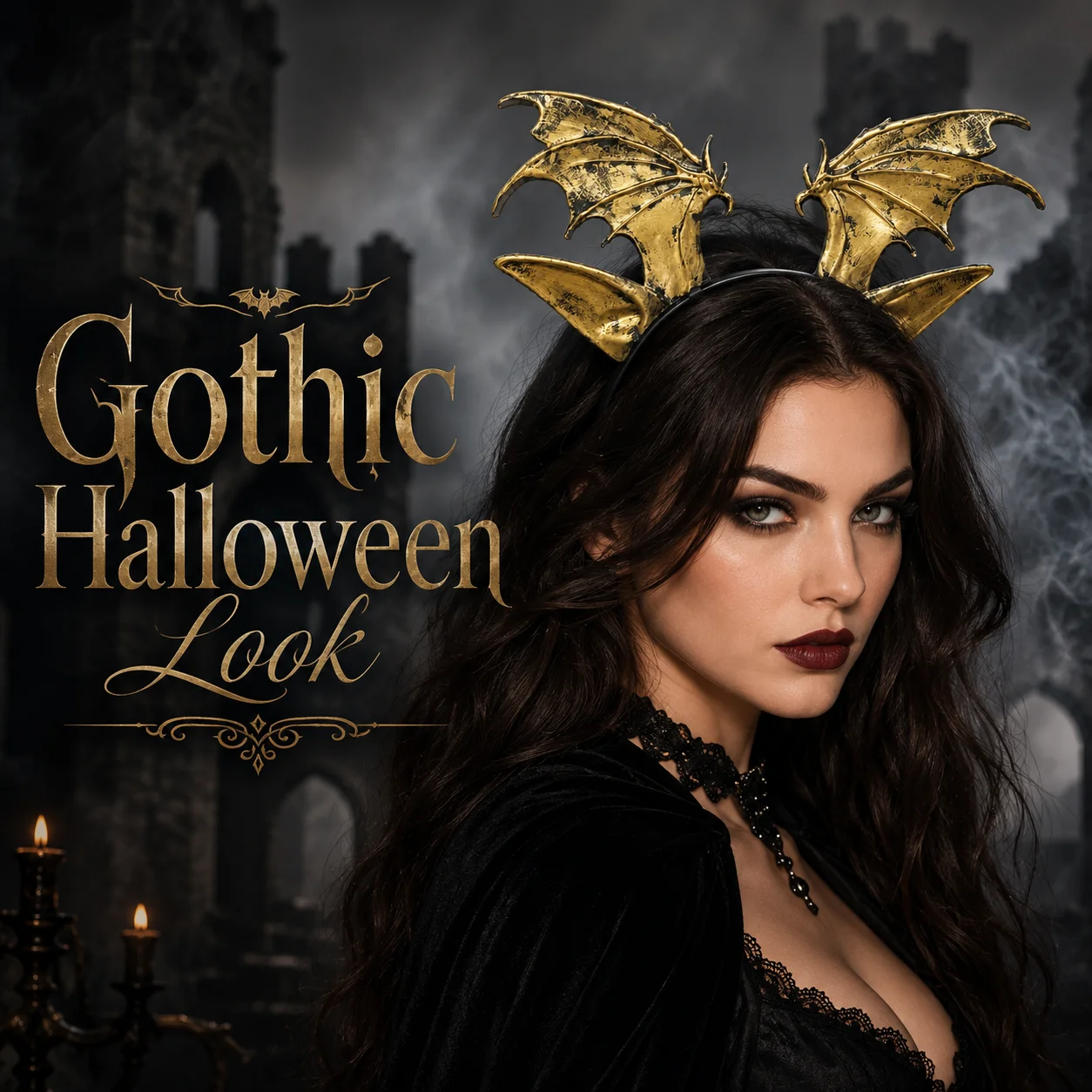 Halloween Dragon Wing Headband for Women, Vintage Devil Horn Bat Wing Hair Hoop Gothic Cosplay Party Costume Accessory