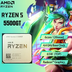 AMD-CPU Ryzen 5 5500ightNEW, 3.9GHz, six cœurs, douze fils, 65W, socket AM4, neuf mais sans refroidisseur