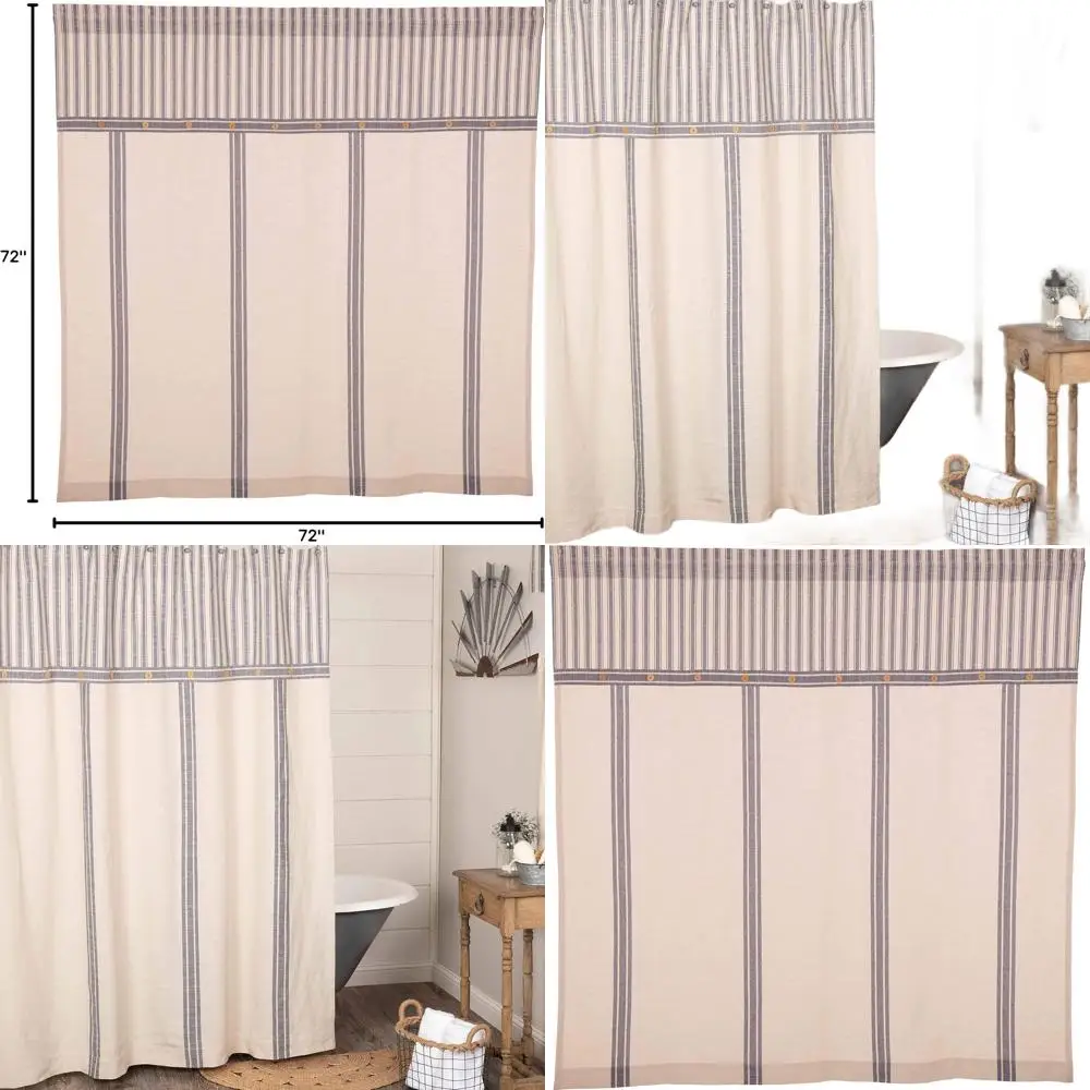 

Занавеска для душа в синюю полоску с тиснением