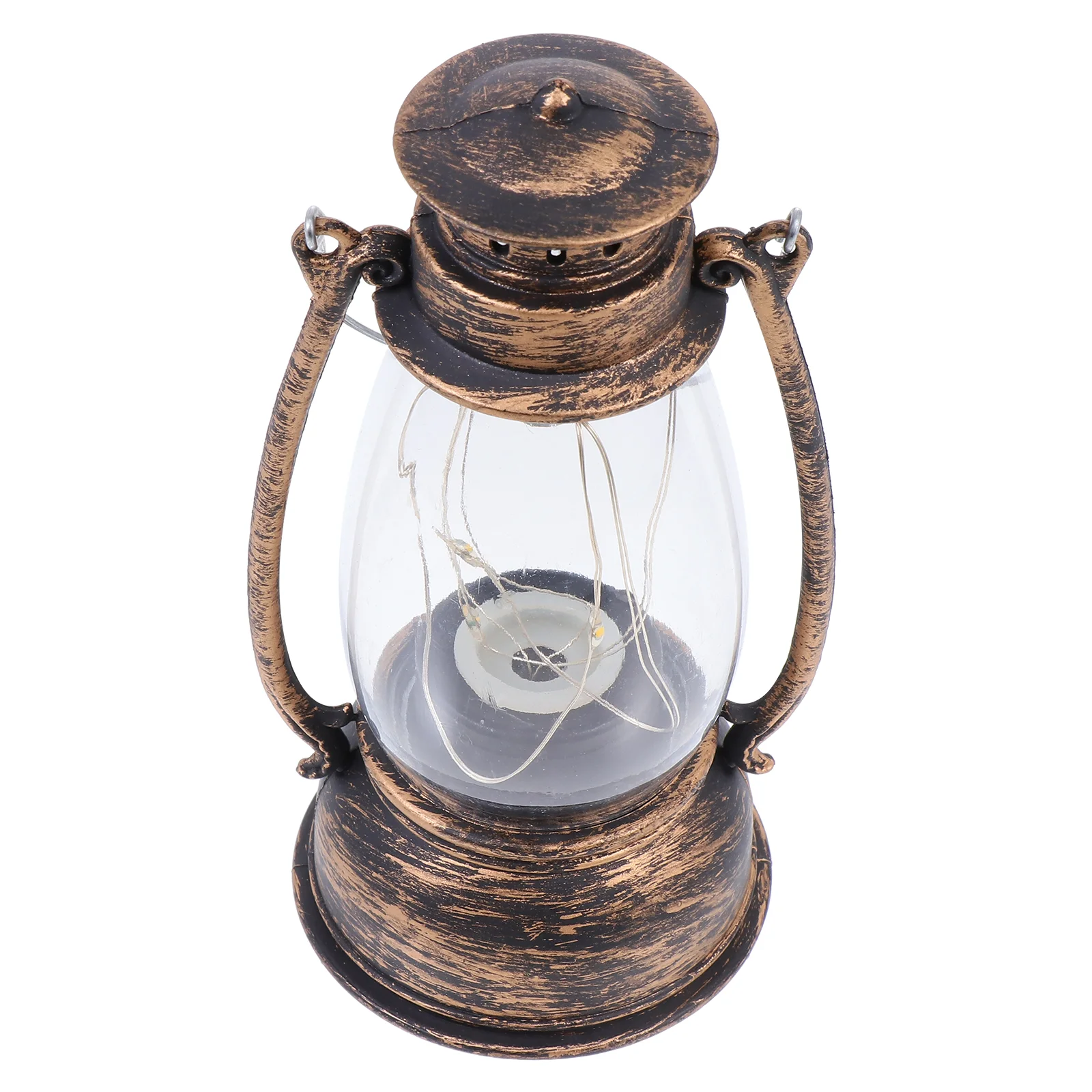 Lantern Exquisite Oil Lamp Compact Hanging Light Decorative Flameless Handheld Plastic Retro Scene