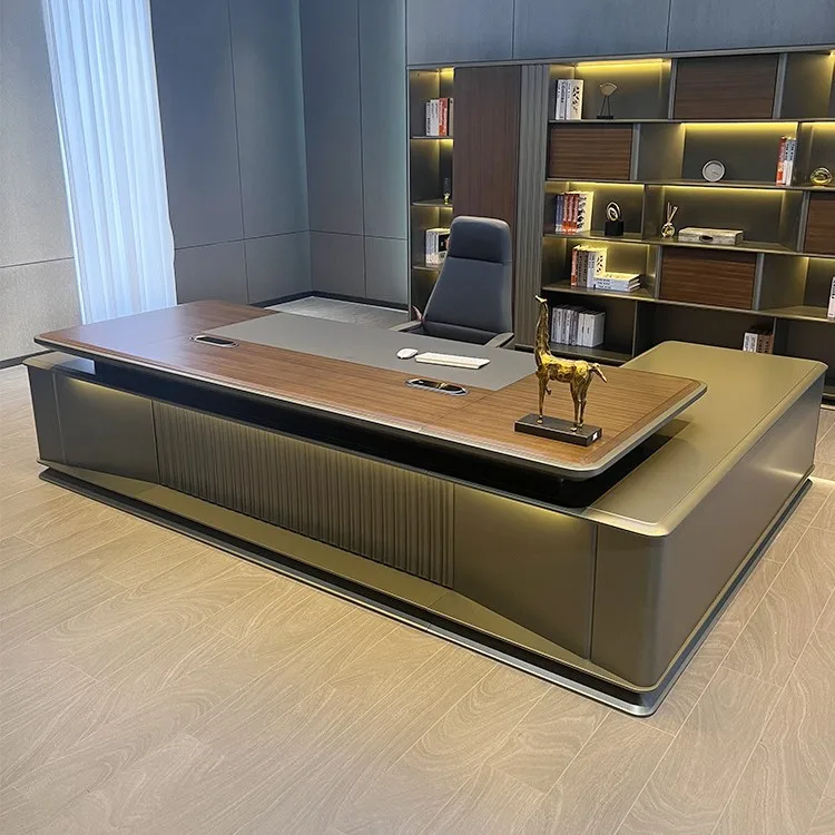 

Boss Table Light Luxury Senior Sense President Table High-end Modern Chairperson Desk General Manager Office