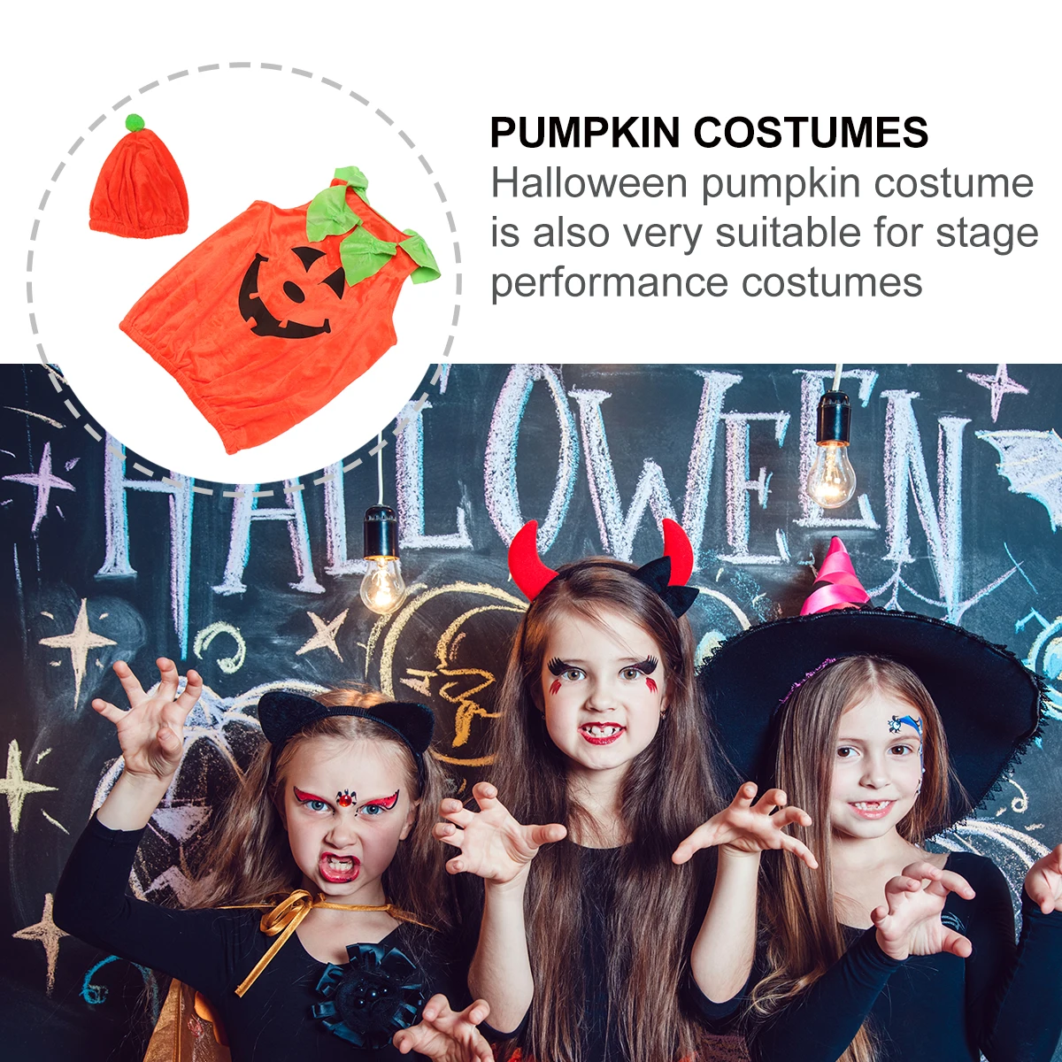 

Pumpkin Clothes Children's Performance Costume Party Props Costumes Halloween Kids Accessories Modeling