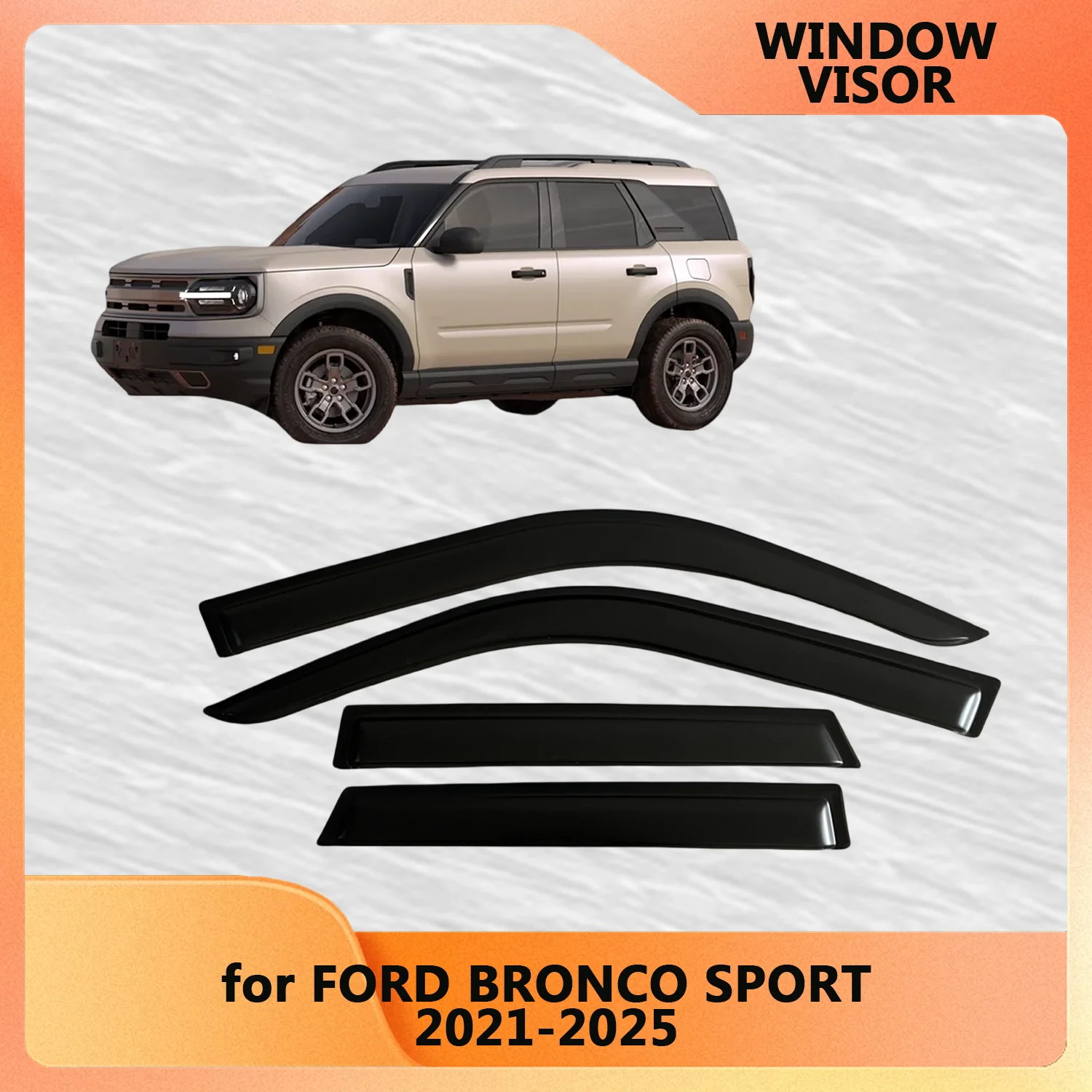

Оконный козырек для FORD BRONCO SPORT 2021 2022 2023 2024 2025 Ветровые дефлекторы Дождевики Дверной козырек Вентиляционные шторы