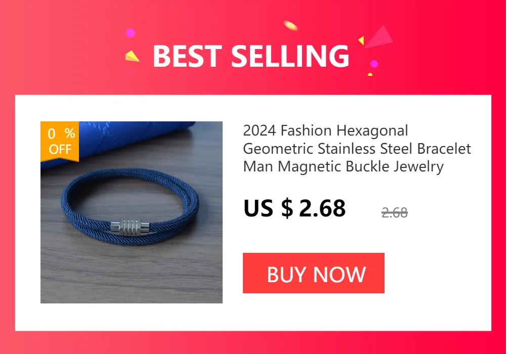 VOQ New Magnetic Clasp Bracelet Bangle Lucky Red String Bracelets for Couple Valentine's Day Romantic Jewelry Gift Wholesale