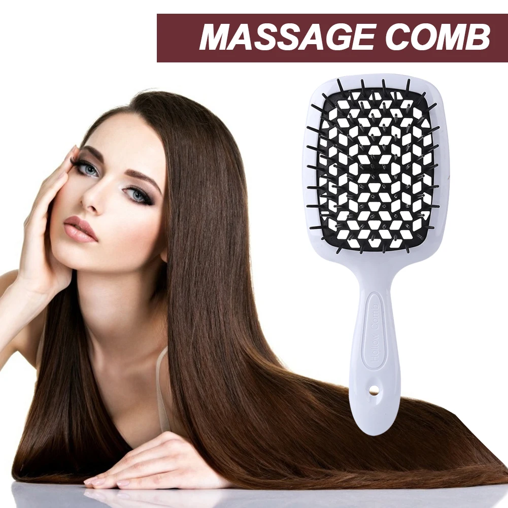Air Cushion Escova de cabelo para mulheres, ferramenta de cabeleireiro encaracolado, dentes largos, esvaziamento, pente Janeke, massagem do couro cabeludo, 1pc