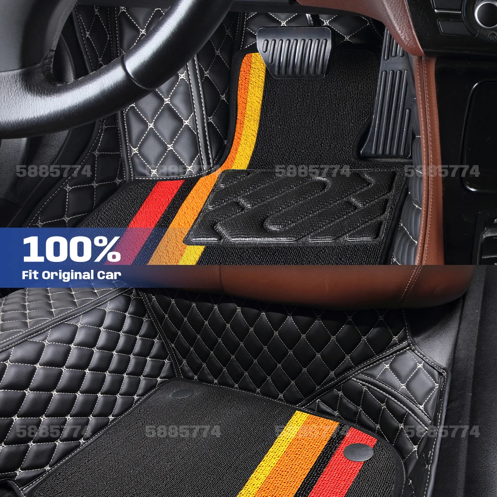 ل JAC Refine S4 2019-2020 الحصير سيارة طبقة مزدوجة مخصص غطاء السجاد السيارات الملحقات الداخلية #4