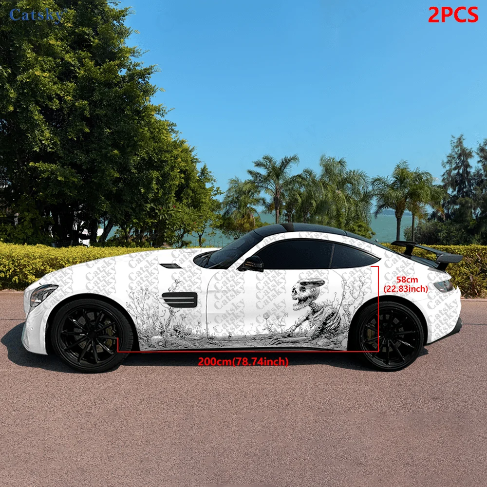 2pcs Dried Branch Skeleton Decal, for Car and Truck, Durable, Fade-Resistant, Easy to Install and Remove - Enhance the beauty yo