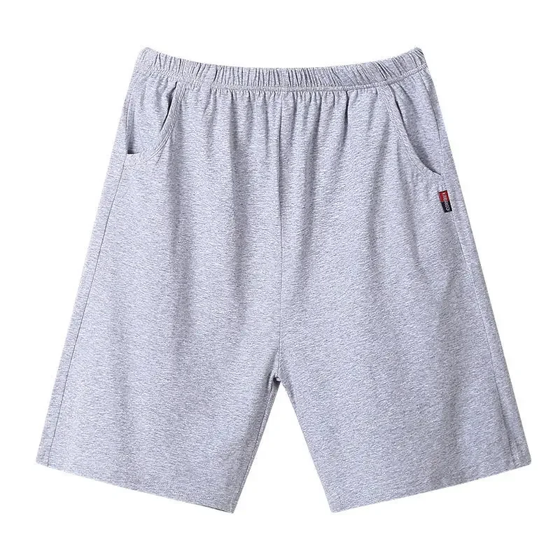 Pajama Pants Men Shorts Combed Cotton Casual Summer Home Sports Loose Cropped Pants Plus Size Solid Color Student Sleeping Pants