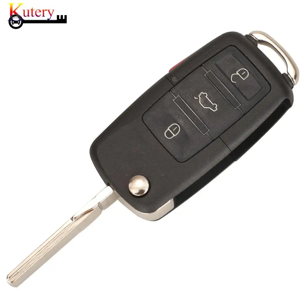 jingyuqin 1J0959753T Remote Car Key For VW Volkswagen Beetle Golf Jetta GTI Passat 4 Buttons 315MHZ ID48 Chip