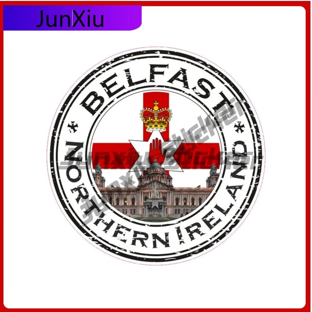 

Belfast Northern Ireland 02 Seal Sticker Round Flag Creative Vinyl Decal Waterproof Decorative for Camper Bodywork Laptop