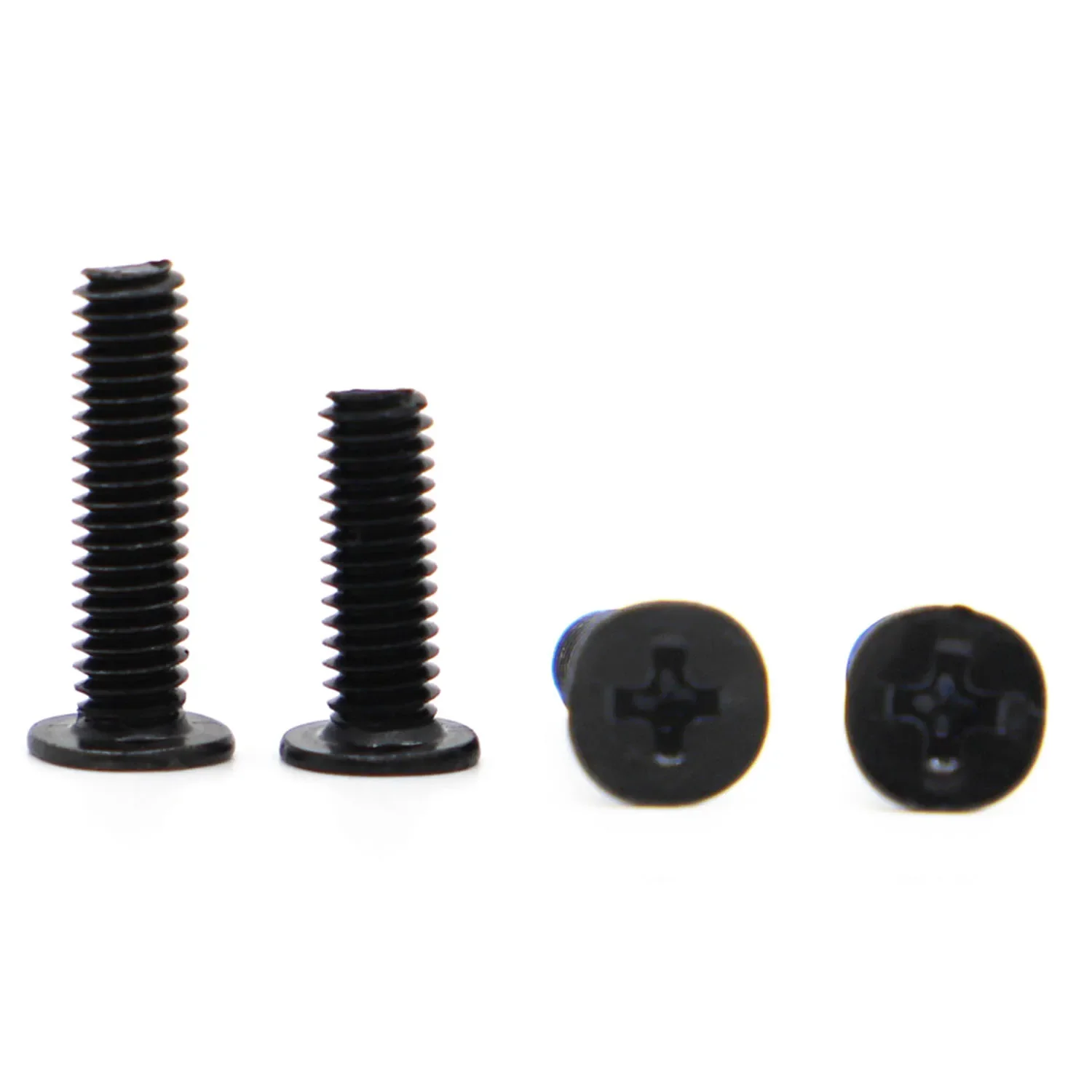 20/50pcs CM Black Carbon Steel Laptop Screws M2 M2.5 M3 M4 Cross Phillips Ultra Thin Flat Wafer Head Bolt