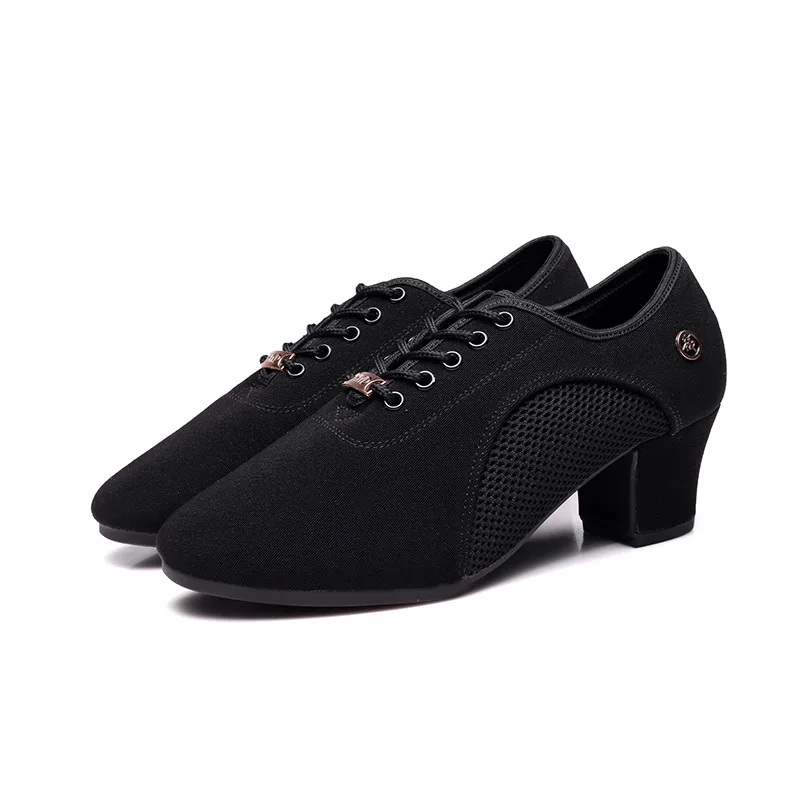 Latin Ballroom Dance Shoes for Women Lace-up Practice Closed Toe Modern Salsa Women's Dance Teaching Performance Dancing Shoes