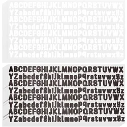 12 Sheets 2496 Pcs Alphabet Stickers Self Adhesive Vinyl Letters Black White Stickers Decals for Mailbox Sign Water Bottle