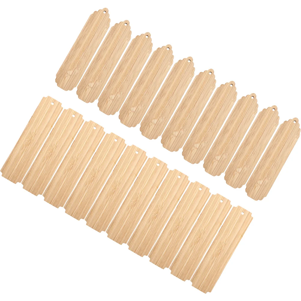 

20 Pcs DIY Bookmark Materials Wood Bookmarks Blank Tag for Crafts Unfinished Plain