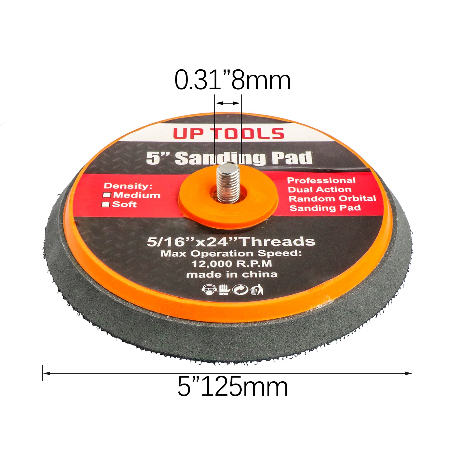 5 Inch DA Sanding Pad Sander Backing Pad Thread Hook and Loop Abrasive Power Tools Accessories