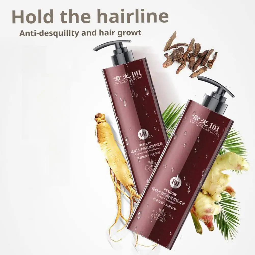 

For Zhang Guang 101 Ginger Anti - Hair Loss Shampoo & Conditioner Set Nourish Scalp Strengthen Roots Promote