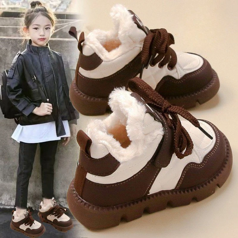 

Girls Warm Winter Snow Boots Thick Fleece Lined Non Slip Kids Boots Big Kids Teen Winter Shoes 2026 New Casual Outdoor Footwear