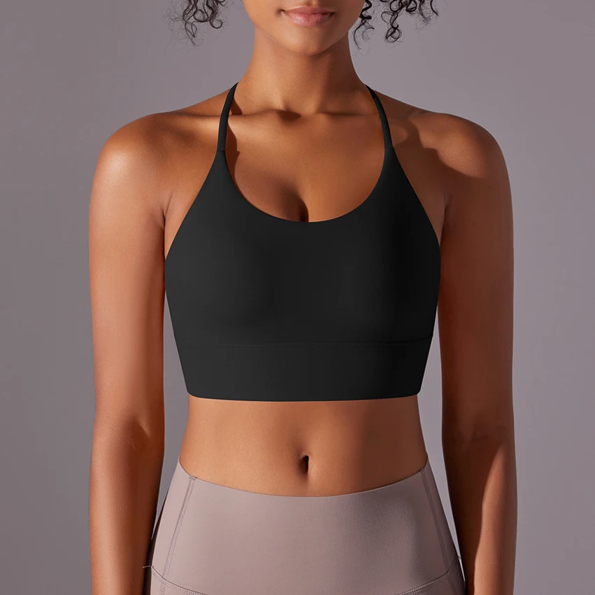 Soutien-gorge de sport push-up avec coussretours pour femme, haut de fitness, soutien-gorge de yoga, sous-vêtements, soutien-gorge d'activités en Y, vêtements de course