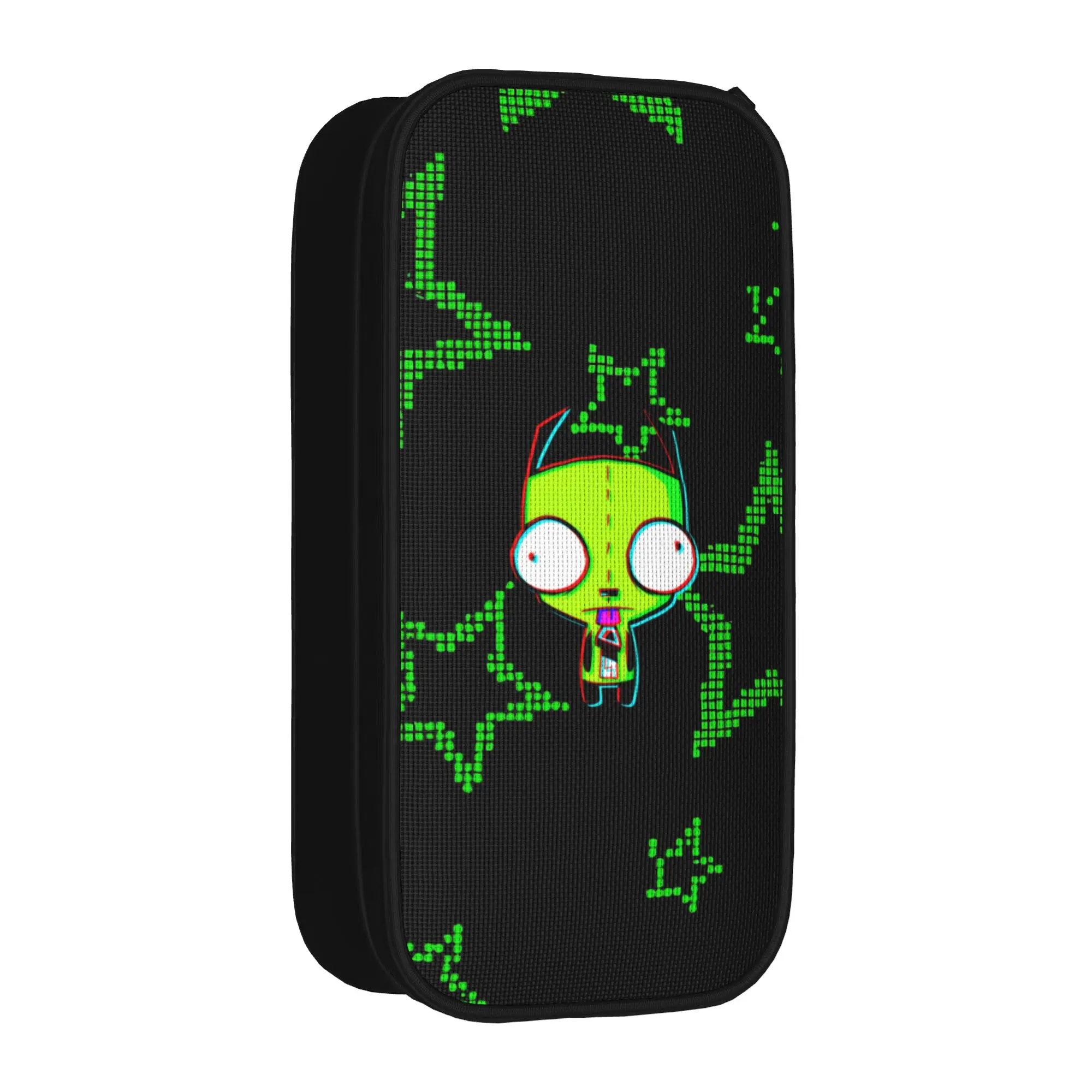 Gir Invaders Zim Cartoon Pencil Cases Creative  Pen Holder Pencil Bags Student Big Capacity Office Gifts Pencilcases