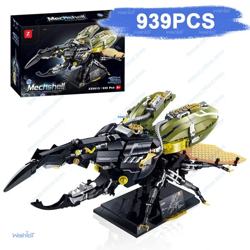 

Mechanical Insect Building Blocks 939PCS DIY Bionic Beetle Steam Punk Mantis Model Kit Creative Construction Toy For Boys Gift